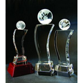 11 1/4" Optical Crystal Globe Tower Award